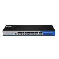 Power 400w SNMP 24 port POE with 4 port gigabit network switch 250 meter